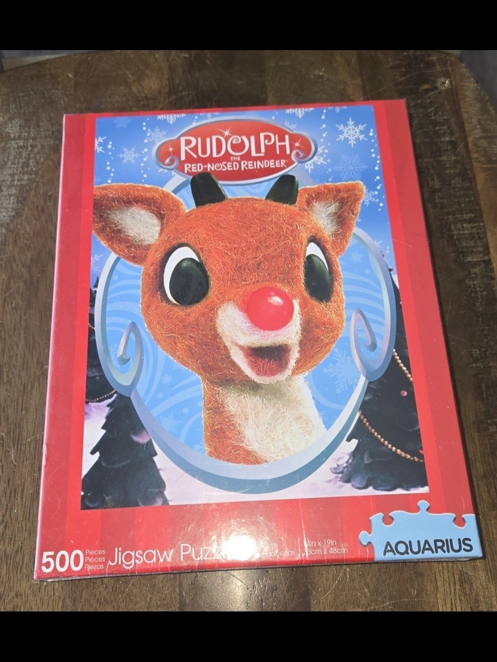 Rudolph the Red-Nosed Reindeer 500-Piece Kids Puzzle - Red/Brown